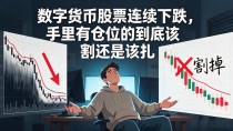 数字货币股票连续下跌,手里有仓位的到底该割还是该扛