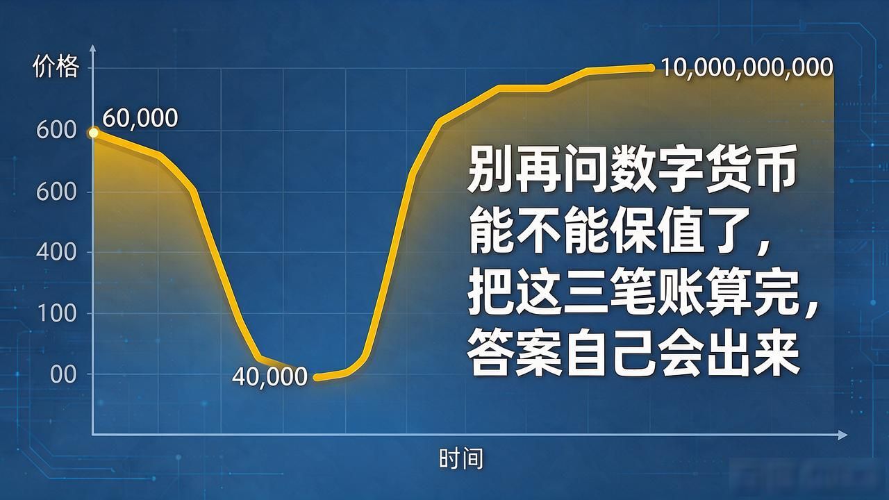 别再问数字货币能不能保值了,把这三笔账算完,答案自己会出来