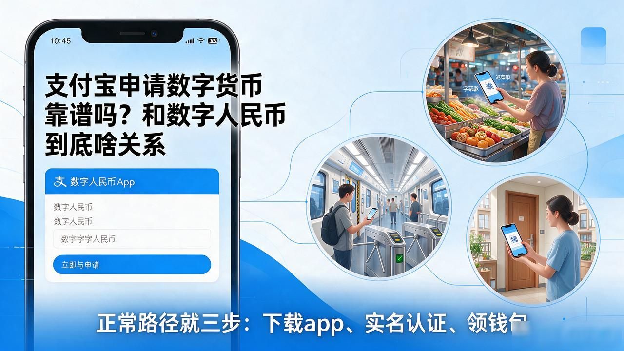 支付宝申请数字货币靠谱吗?和数字人民币到底啥关系