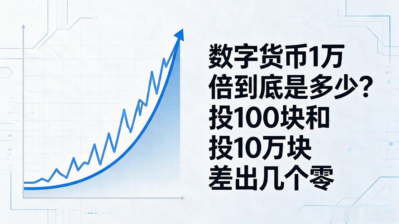 数字货币1万倍到底是多少?投100块和投10万块差出几个零