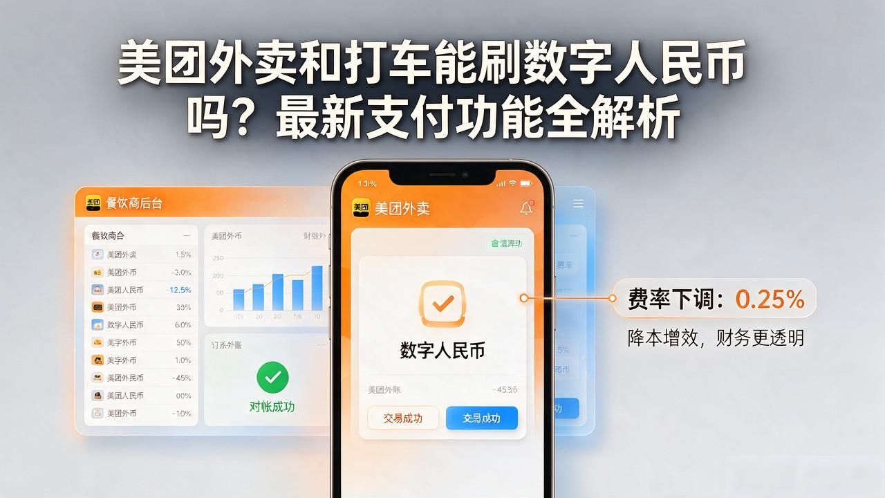 美团外卖和打车能刷数字人民币吗?最新支付功能全解析