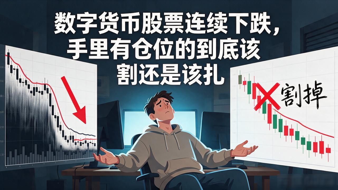 数字货币股票连续下跌,手里有仓位的到底该割还是该扛
