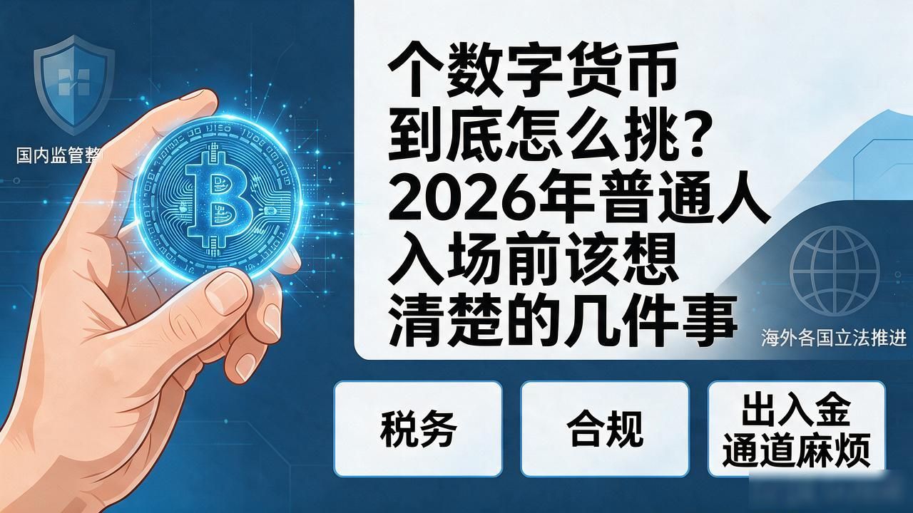 个数字货币到底怎么挑?2026年普通人入场前该想清楚的几件事