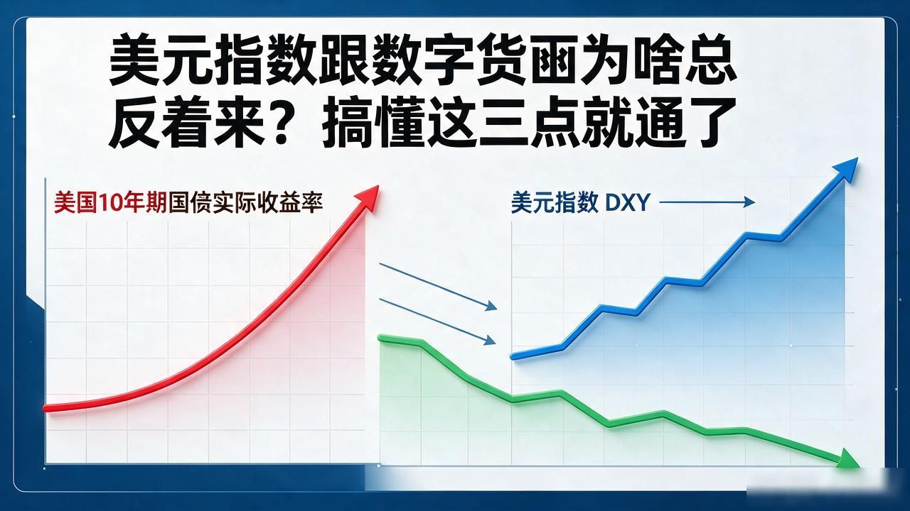 美元指数跟数字货币为啥总反着来?搞懂这三点就通了