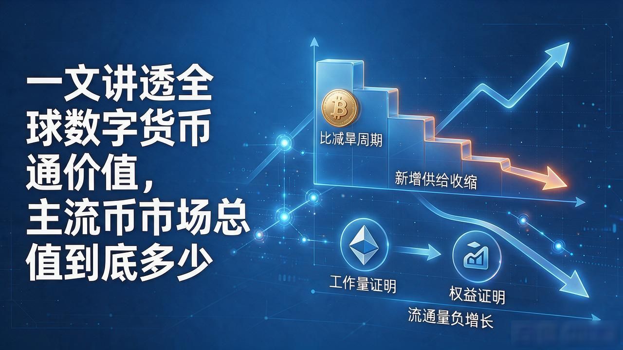 一文讲透全球数字货币流通价值,主流币市场总值到底多少