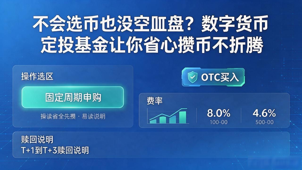 不会选币也没空盯盘?数字货币定投基金让你省心攒币不折腾