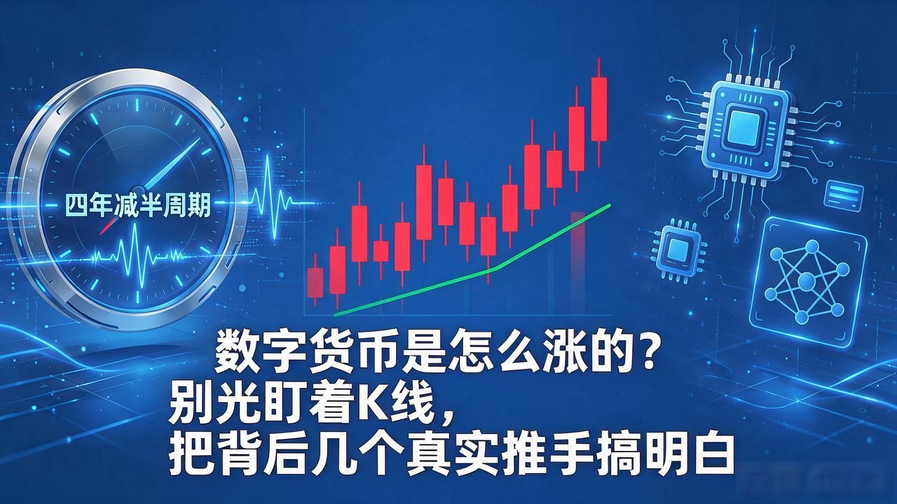 数字货币是怎么涨的?别光盯着K线,把背后几个真实推手搞明白