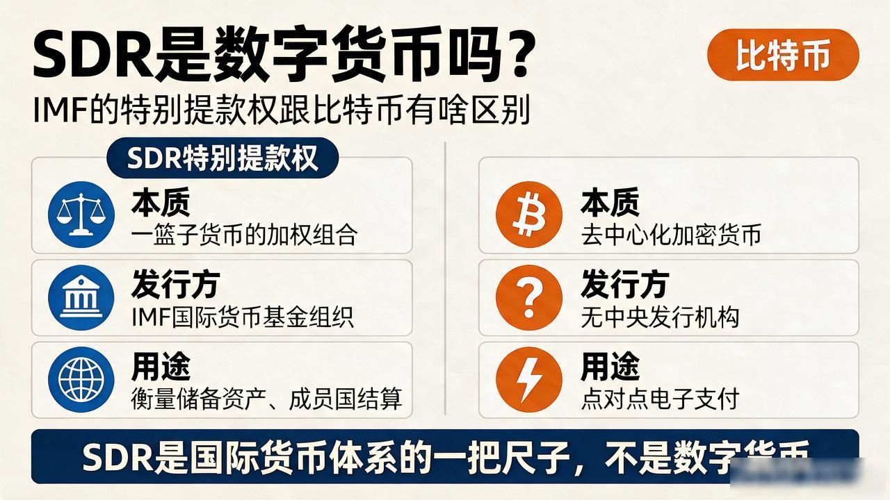 sdr是数字货币吗?IMF的特别提款权跟比特币有啥区别