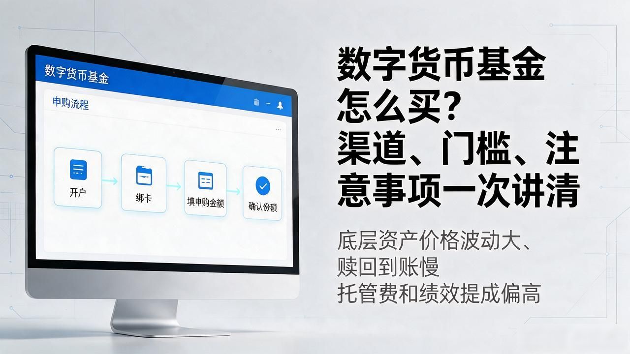 数字货币基金怎么买?渠道、门槛、注意事项一次讲清