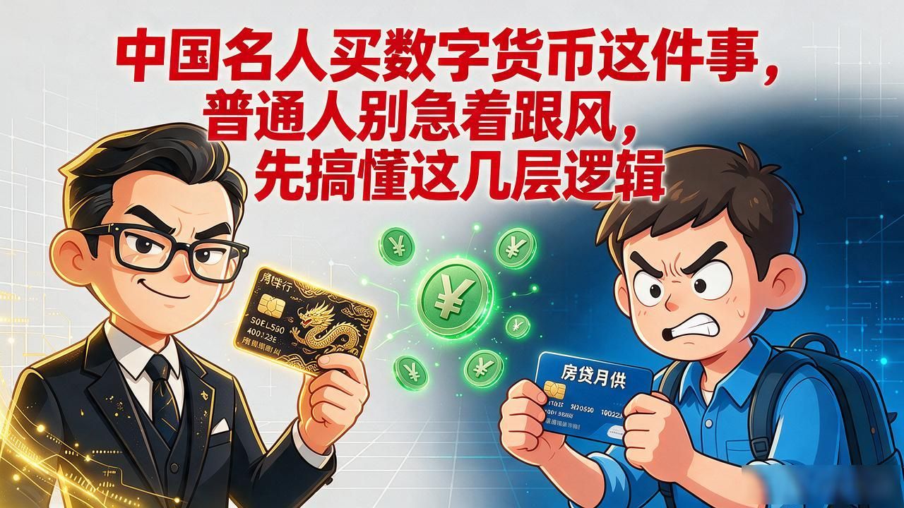 中国名人买数字货币这件事,普通人别急着跟风,先搞懂这几层逻辑